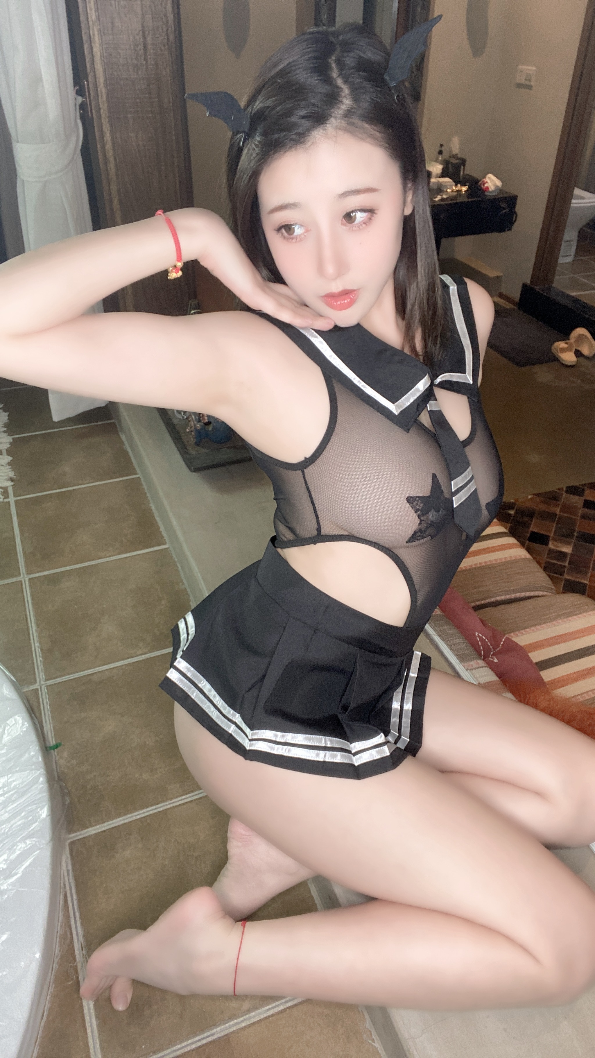 图片[1]-奈汐酱nice – NO.054 特惠本-星星蕾丝[39P]-XikXak